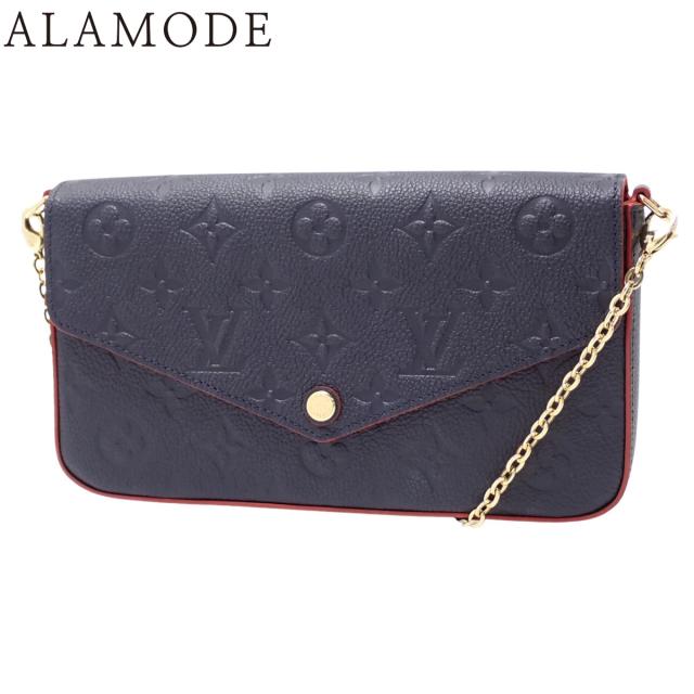LOUIS VUITTON(ルイ・ヴィトン) モノグラム・アンプラント ポシェット・フェリシー ショルダーバッグ 2WAY クラッチ チェーンウォレット 肩掛け 斜め掛け マリーヌルージュ ネイビー紺 レッド赤 ゴールド金具 M64099 レディース 40802159103【中古】【アラモード】