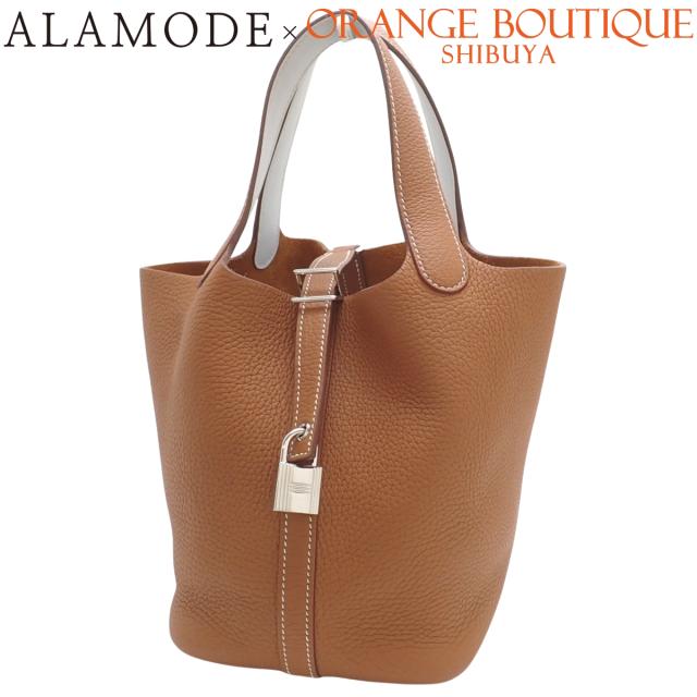 HERMES(エルメス) ピコタンロック エクラPM ゴールド パールグレー ブラウン茶 ホワイト白 トリヨンクレマンス スイフト パラジウム金具 シルバー金具 Z刻印 ハンドバッグ トートバッグ レディース 40802165823【中古】【アラモード】