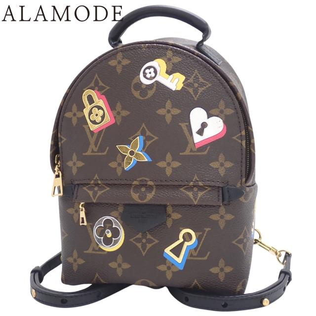 LOUIS VUITTON(ルイ・ヴィトン) モノグラム ラブロック パームスプリングス バックパック ミニ リュックサック 肩掛け ショルダー デイリー MINI ブラウン茶 ブラック黒 マルチカラー ゴールド金具 M44367 レディース 40802161575【中古】【アラモード】