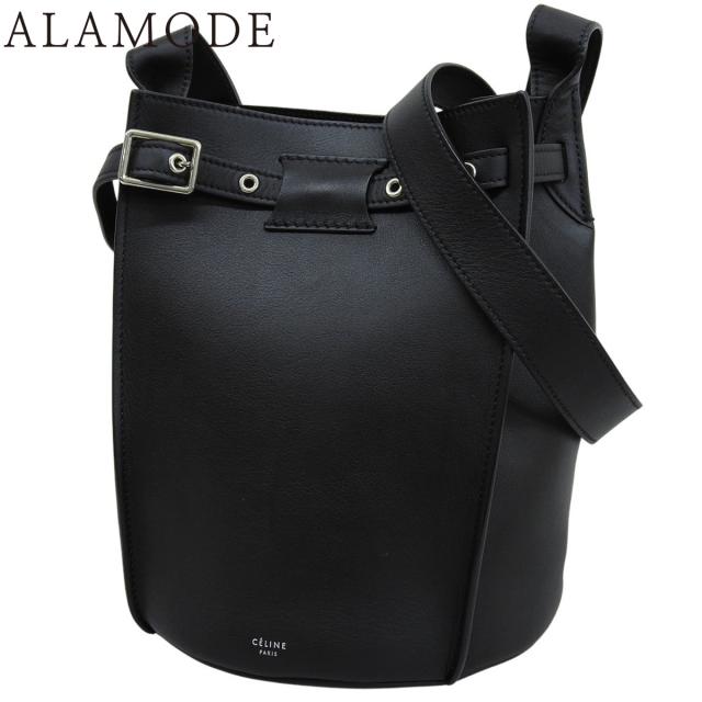 CELINE(セリーヌ) ビッグバッグ バケット ショルダーバッグ 旧ロゴ 肩掛け 斜め掛け レザー ブラック黒 シルバー金具 183343 レディース 40802163109【中古】【アラモード】