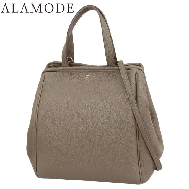 CELINE(セリーヌ) フォールドカバ スモール ハンドバッグ 2way ショルダー 肩掛け トート レザー グレージュ ゴールド金具 194073 レディース 40802142237【中古】【アラモード】