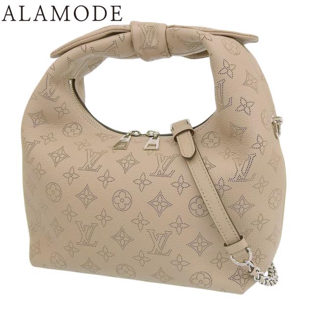 LOUIS VUITTON(ルイ・ヴィトン) モノグラム・マヒナ ホワイ ノットPM ハンドバッグ トートバッグ マヒナ・レザー ベージュ シルバー金具 M20701 レディース 40802164700【中古】【アラモード】