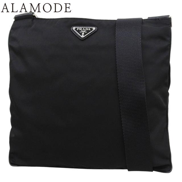 PRADA(プラダ) 三角ロゴプレート ショルダーバッグ ショルダーバッグ 肩掛け 斜め掛け メッセンジャー ナイロン NERO ネロ ブラック黒 シルバー金具 VA0053 ユニセックス 40802162502【中古】【アラモード】