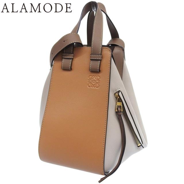 LOEWE(ロエベ) Hammock ハンモック スモールバッグ ハンドバッグ 2WAY ショルダー 肩掛け カーフ DUNE デューン WARM DESERT ウォームデザート キャメル茶  グレージュ ベージュ 326.30KS35 レディース 40802164970【中古】【アラモード】