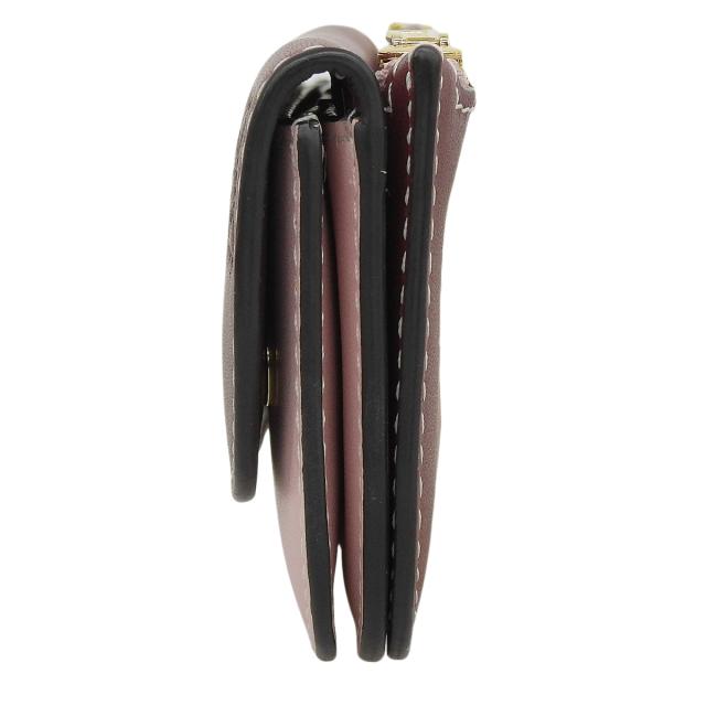 LOEWE(ロエベ) ゲート ミニウォレット ケース ミニ財布 カードケース レザー ボルドー ピンク ゴールド金具 113.54BU57 レディース 40802164462【中古】【アラモード】