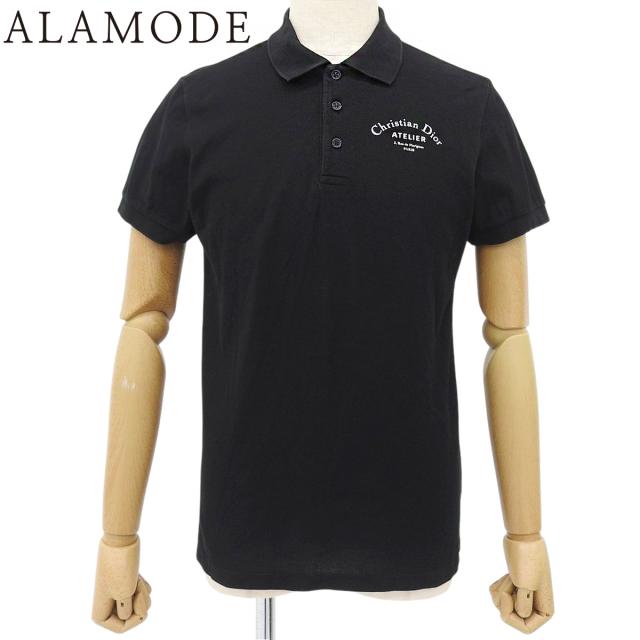 DIOR HOMME(ディオール・オム) ATELIER アトリエ ポロシャツ ポロシャツ 半袖 アパレル ファッション バックロゴ M コットン ブラック黒 733J819I5743 メンズ 40802166172【中古】【アラモード】