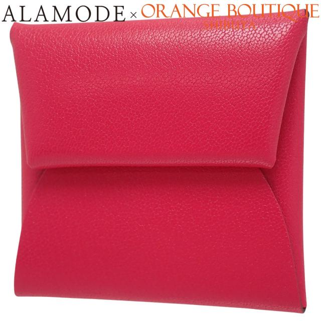 HERMES(エルメス) バスティア ローズエクストリーム ピンク シェーブルシャムキラ パラジウム金具 シルバー金具 B刻印 ケース パース ミニウォレット ミニ財布 小物 レディース 40802171178【中古】【アラモード】