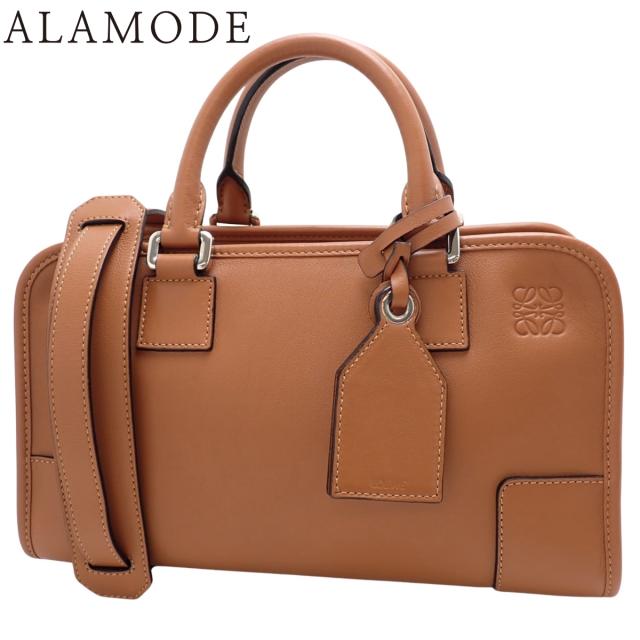 LOEWE(ロエベ) アマソナ28 ハンドバッグ 2WAY 肩掛け ショルダーバッグ カーフ タン ブラウン茶 シルバー金具 352.30.N03 レディース 40802170030【中古】【アラモード】