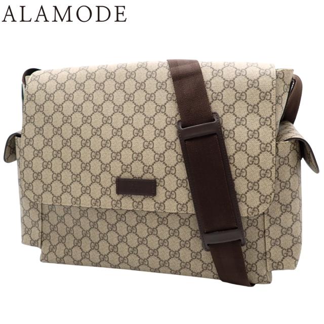 GUCCI(グッチ) GGスプリーム マザーズバッグ ショルダーバッグ 肩掛け 斜め掛け ベビーバッグ メッセンジャーバッグ GGスプリームキャンバス ベージュ ブラウン茶 ゴールド金具 211131 レディース 40802171745【中古】【アラモード】