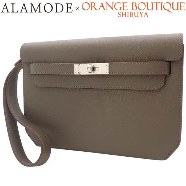 【未使用】HERMES(エルメス) ケリーデペッシュ25 エタン グレージュ エバーカラー パラジウム金具 シルバー金具 Z刻印 クラッチバッグ/セカンドバッグ 手持ちカバン かばん 鞄 レディース 40802173173【アラモード】