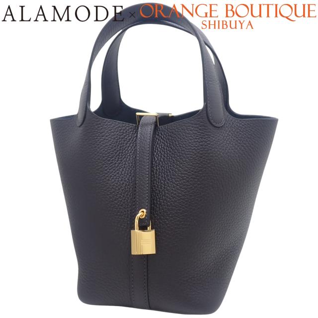 【新品】HERMES(エルメス) ピコタンロックPM K刻印 キャバン ネイビー紺 トリヨンクレマンス ゴールド金具 ハンドバッグ トートバッグ レディース 40803003081【アラモード】