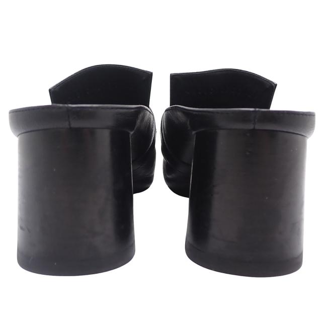 HERMES(エルメス) ブロッサム ミュール ブラック黒 レザー ゴールド