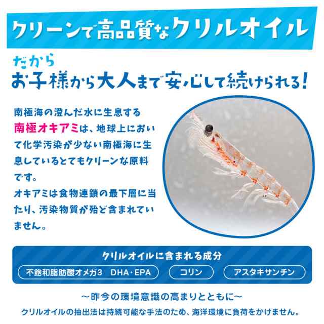 クリルオイル サプリ オメガ3 DHA EPA アスタキサンチン コリン ...