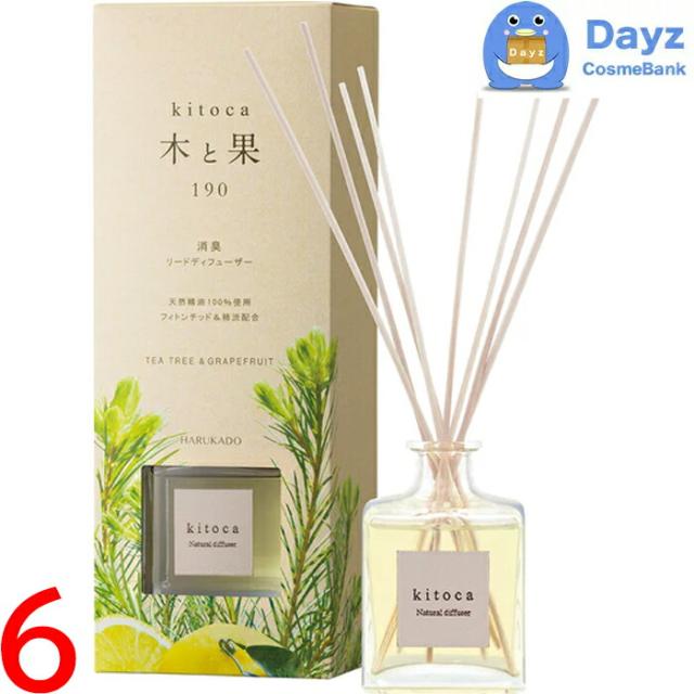 木と果 リードディフューザー 190mL　ティートリー＆グレープフルーツ　6点セット　｜　アロマディフューザー / 消臭・芳香剤 室内用　｜　きとか キトカ KITOCA 【NC-L】の通販は 13,747円
