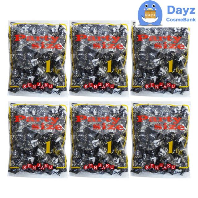 扇雀飴本舗 黒あめ 沖縄産黒砂糖がけ 1kg　6点セット　｜　業務用サイズ パーティ 社内用 家庭用 まとめ買いに　｜　飴ちゃん お菓子 駄菓子 黒飴　｜　軽減税率対象商品の通販は