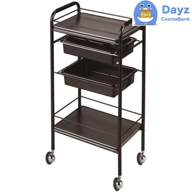 C-118 スタンダードセット台　ブラック　キャスター付き　｜　サロンワゴン　｜　メーカー直送品 納期要確認 / キャンセル・返品不可商品　｜　RBの通販は