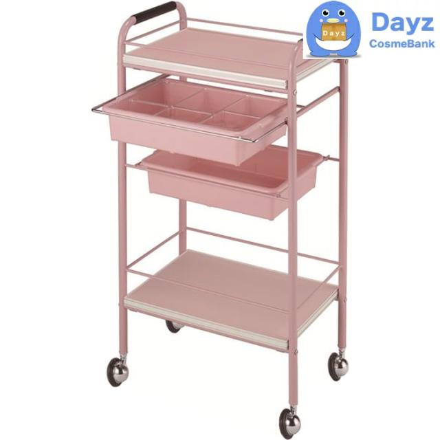 C-118 スタンダードセット台　ピンク　キャスター付き　｜　サロンワゴン　｜　メーカー直送品 納期要確認 / キャンセル・返品不可商品　｜　RB