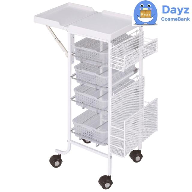 C-196 カウンターワゴン　ホワイト　キャスター付き　｜　サロンワゴン　｜　メーカー直送品 納期要確認 / キャンセル・返品不可商品　｜　RB