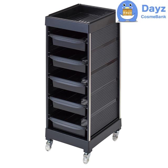 C-315 収納ワゴン　ブラック　ウレタンキャスター付き　｜　サロンワゴン　｜　メーカー直送品 納期要確認 / キャンセル・返品不可商品　｜　RB