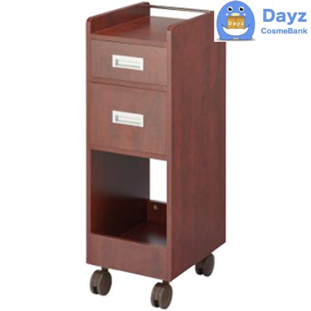 C-343 ワームス BOX収納ワゴン　ローズウッド　キャスター付き　｜　サロンボックスワゴン　｜　メーカー直送品 納期要確認 / キャンセル・返品不可商品　｜　RB