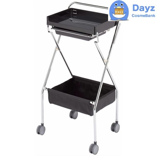 C-95 折りたたみワゴン　ブラック　キャスター付き　｜　サロンワゴン　｜　メーカー直送品 納期要確認 / キャンセル・返品不可商品　｜　RBの通販は 15,899円