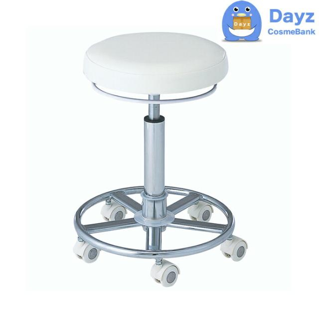 スターカッティングチェア ホワイトキャスター　ホワイト　｜　カットチェアー 椅子 定番品　｜　キャンセル・返品不可商品