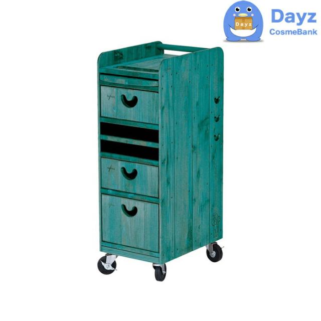 ワイエスパーク F-11 ブルー　｜　YSパーク ナチュラルウッドワゴン　YS PARK サロン ワゴン　｜　キャンセル・返品不可商品