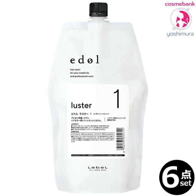 【６点セット・送料無料！一部地域対象外】ルベル エドル ラスター 1 800mL｜リフィル・つめかえ用・カラーヘア専用トリートメントシステム・ヘアサロン技術者専用