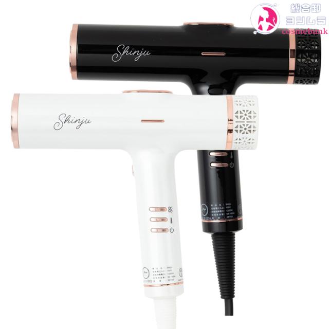 S-AQUA Shinju ドライヤー｜白蝶（しろちょう・ホワイト） 黒蝶（くろちょう・ブラック） マイナスイオン ヘアドライヤー 310g 軽量級 液晶ディスプレイ 自動クリーニング 低温 サイエンスアクア