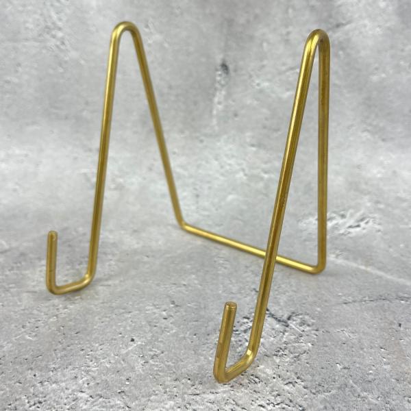 アンティーク ディスプレイ スタンド 皿立て 真鍮　大 真鍮 ワイヤースタンド 大 皿立てスタンド 皿 ディスプレイ