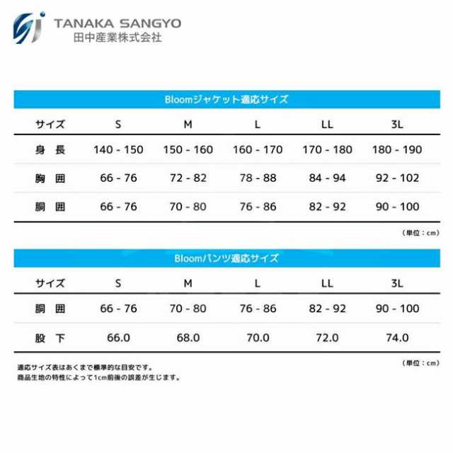 ゴアテックス レインジャケット Bloomジャケット ブルーム 田中産業