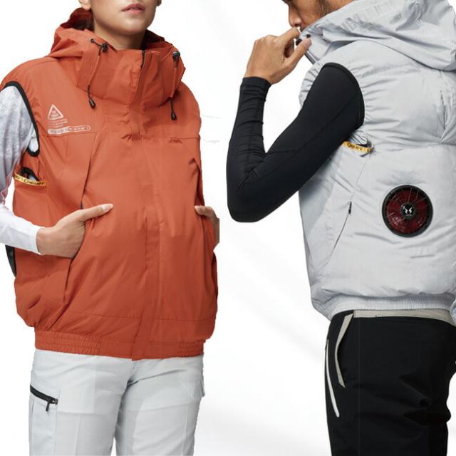 空調風神服 チタンフードベスト 5540RD9490PJ RD9410PH/9420PH 日本製24Vバッテリー/ハイパワー/選べるファンセット 極涼 3D通気 The tough 電動ファン 作業服