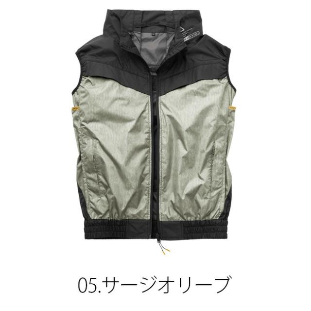 【2026年 30V 海外製バッテリー＆ファン付き】空調風神服 アタックベース 空調ウェア 服 【6640】The tough チタン ベスト | 夏 涼しい クール 空調 ウェア 服 作業着 夏場 現場 作業 熱中症 対策 おしゃれ かっこいい カジュアル メンズ レディース 作業着 作業服_8