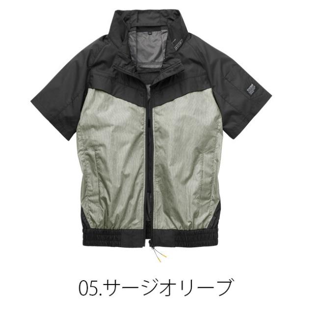 【24V 2025年 GLOBALバッテリー＆ファン付き】空調風神服 アタックベース 空調ウェア 服 【6645】The tough チタン 半袖 ジャケット | 夏 涼しい クール 空調 ウェア 服 作業着 夏場 対策 おしゃれ かっこいい カジュアル メンズ レディース フルセット_7