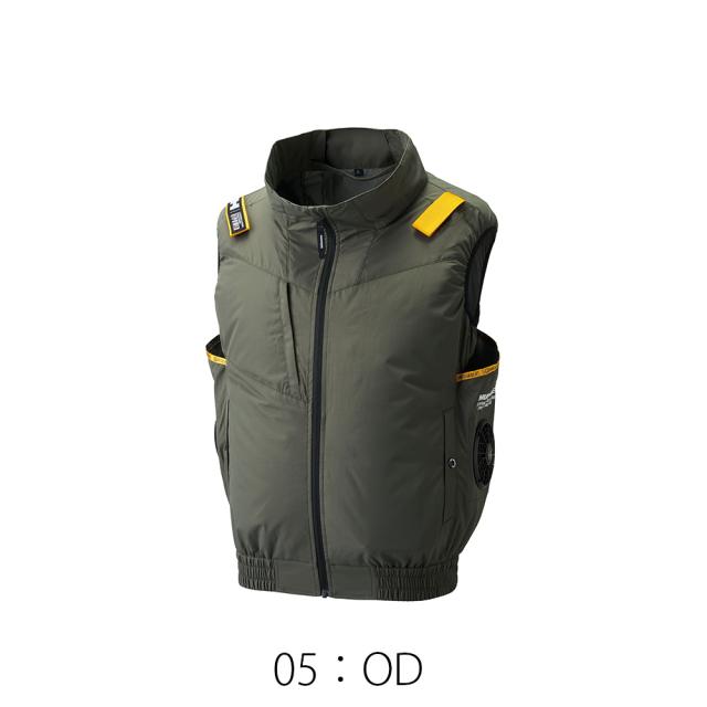 【24V 2025年 GLOBALバッテリー＆ファン付き】空調風神服 アタックベース HUMMER 空調ウェア 服【09900】空調風神服 ベスト | 夏 涼しい クール 空調 ウェア 服 作業着 夏場 現場 作業 熱中症 対策 おしゃれ かっこいい カジュアル メンズ レディース 作業着 作業服_11