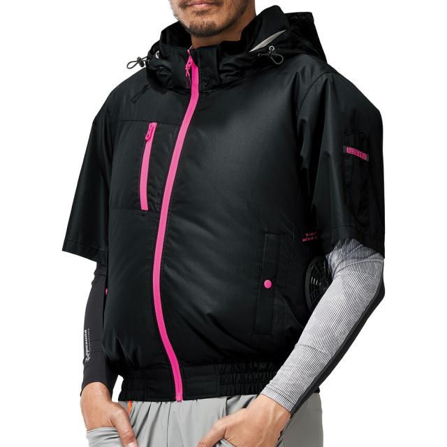 【2026年 30V 海外製バッテリー＆ファン付き】空調風神服 アタックベース 空調ウェア 服【8845】The tough 半袖_3