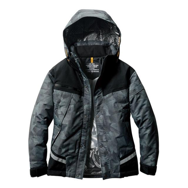 バートル 防水 防寒 ジャケット 大型フード付 ユニセックス【burtle7610】 | BURTLE 作業服 作業着 ユニフォーム 長袖 上着 ジャンパー かっこいい おしゃれ カジュアル メンズ 男性_8
