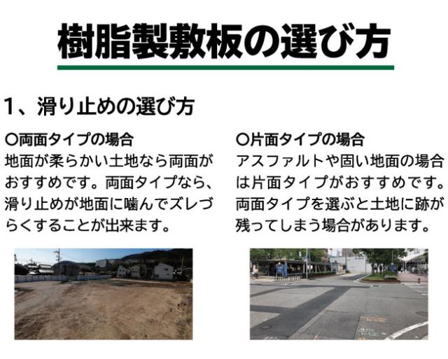 ウッドプラスチック 樹脂製敷板 Wボード 1m×2m 片面凸 1000mm×2000mm 板厚15mm | プラシキ プラスチック敷板 工事現場 土木 建築 養生 農機具搬入 ぬかるみ でこぼこ 農園 砂利 農道 あぜ道_1