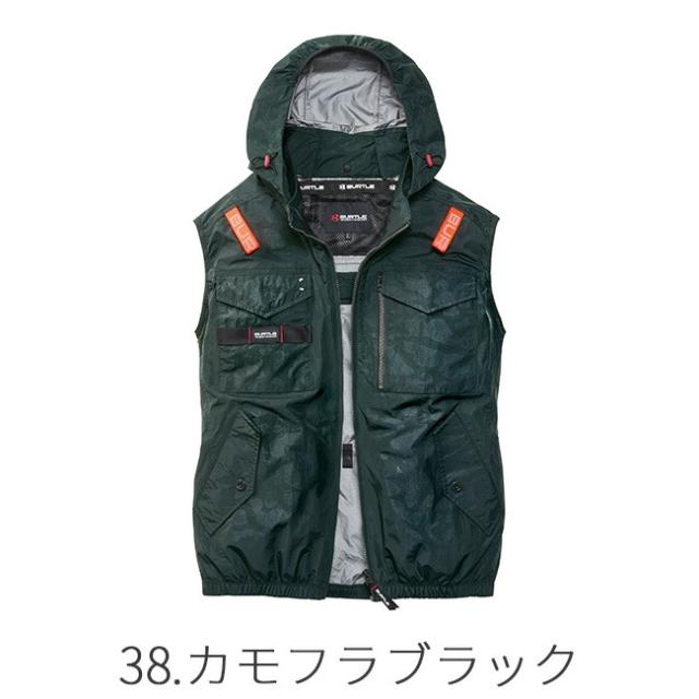 【2026年 メタリックゴールドファン＋30Vバッテリーセット】バートル BURTLE 空調ウェア EFウェア 【AC1154】 ベストタイプ フード付き 超冷却保冷剤付き_7
