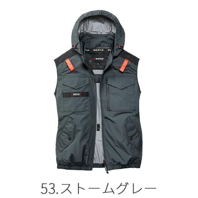 【2026年 メタリックゴールドファン＋30Vバッテリーセット】バートル BURTLE 空調ウェア EFウェア 【AC1154】 ベストタイプ フード付き 超冷却保冷剤付き_8