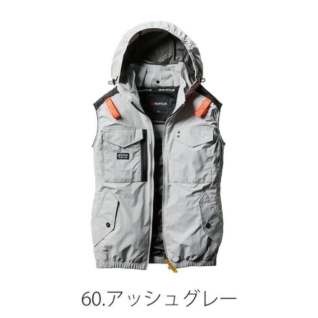 【2026年 メタリックゴールドファン＋30Vバッテリーセット】バートル BURTLE 空調ウェア EFウェア 【AC1154】 ベストタイプ フード付き 超冷却保冷剤付き_9