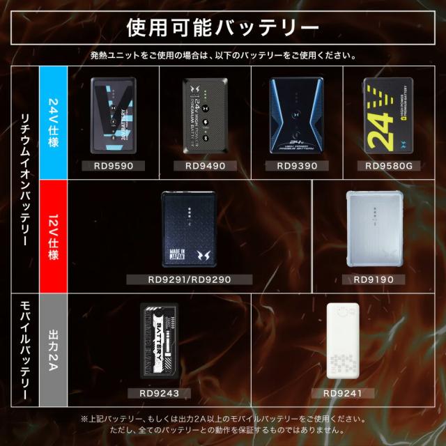 【フルセット】サンエス SUN-S 雷神服 【bo32550】 ＋ 発熱ユニット【RD9570】＋バッテリー 【RD9590PJ】 軽量 防寒 インナーベスト ウェア セット