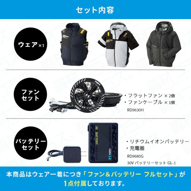 【2026年 30V 海外製バッテリー＆ファン付き】アタックベース The tough 空調風神服 半袖フードJK 7745_10