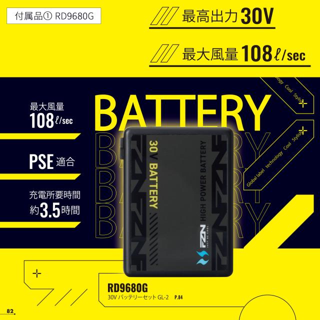 【2026年 30V 海外製バッテリー＆ファン付き】アタックベース The tough 空調風神服 半袖フードJK 7745_11