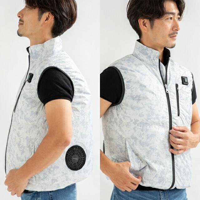 BRAIN ブレイン 胸スイッチ 12V空調ベスト 裏チタン 服のみ MESH-BR-1202-1_11
