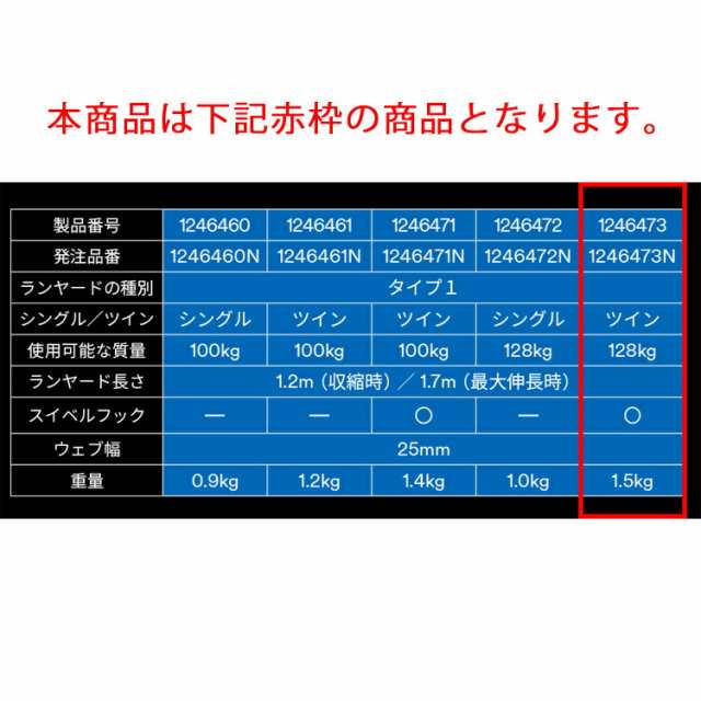 3M 伸縮式 ランヤード 【Type1 ツイン 130kg対応】 スイベル付きフック DBI-サラ EZ-Stop 1246511 ｜ 1種 新規格 スリーエム 安全帯