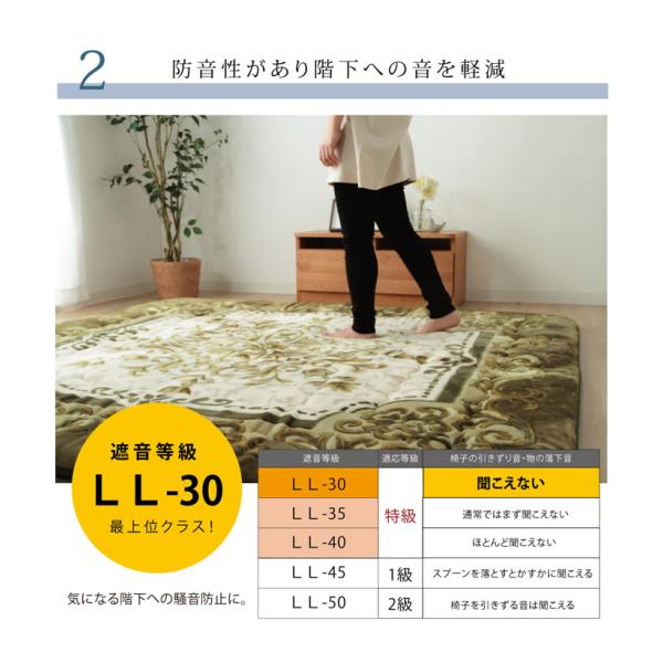 国産固綿40mm使用 ラグ ふっくら極厚敷き布団 『シャルマン』 約195×195cm | 冬 あったかい あたたかい 暖かい 温かい 暖房_4