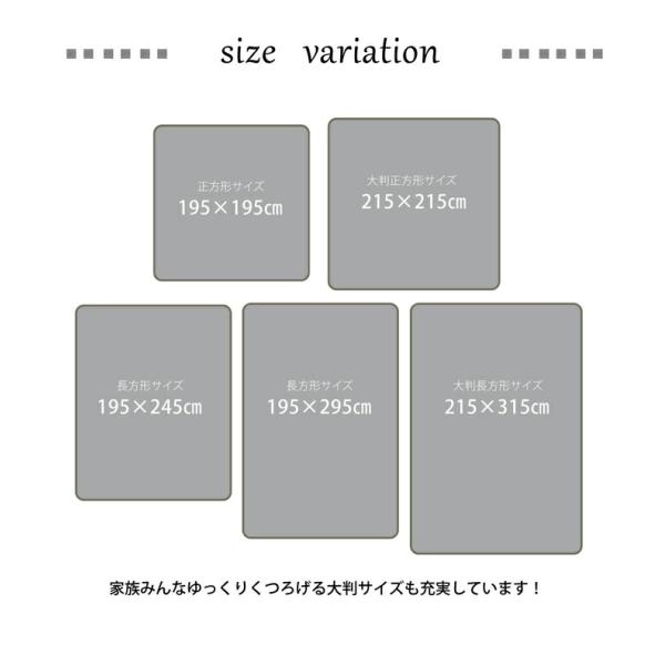国産固綿40mm使用 ラグ ふっくら極厚敷き布団 『シャルマン』 約195×195cm | 冬 あったかい あたたかい 暖かい 温かい 暖房_9