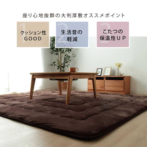 ラグ こたつ敷き布団 長方形 幅広ラグ 約220×260cm | 冬 あったかい あたたかい 暖かい 温かい 暖房_2
