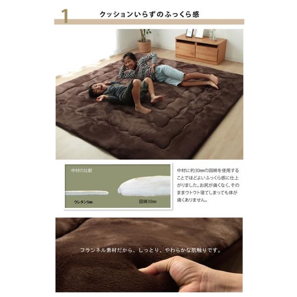 ラグ こたつ敷き布団 長方形 幅広ラグ 約220×260cm | 冬 あったかい あたたかい 暖かい 温かい 暖房_3